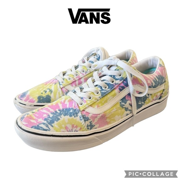 Vans Comfycush Old Skool Tie Dye sneakers shoes men size 11 - Picture 1 of 12